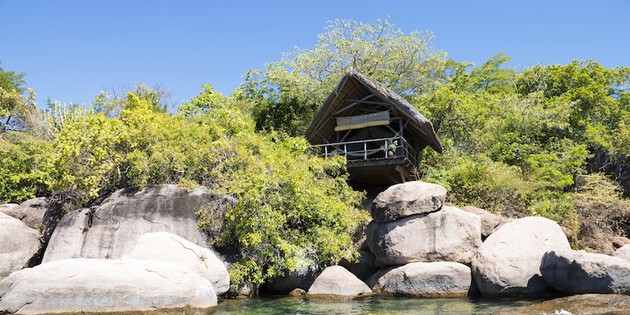Lodge in Malawi am Malawisee