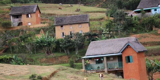 Dorf im Hochland von Madagaskar