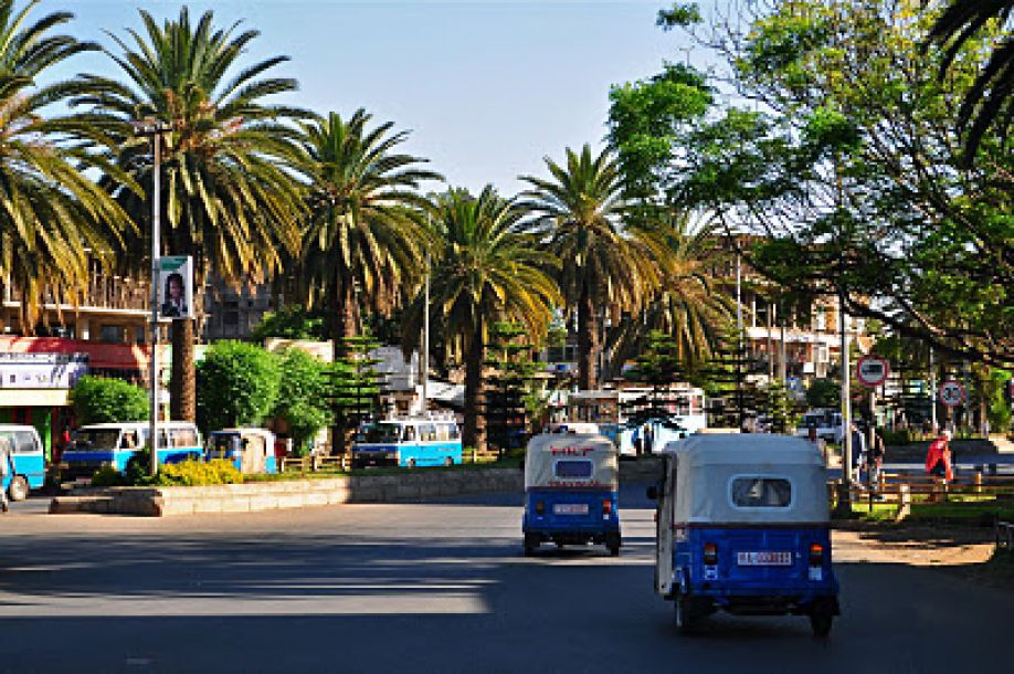 Straße von Bahir Dar in Äthiopien Afrika